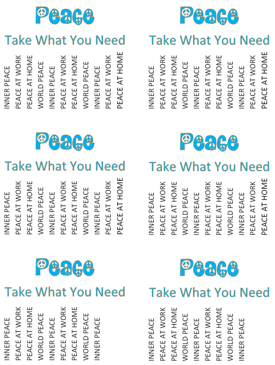 Take What You Need Flyers